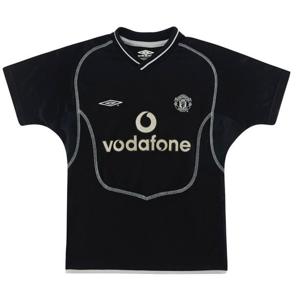 Camiseta Manchester United Segunda equipación Retro 2000 2002 Negro